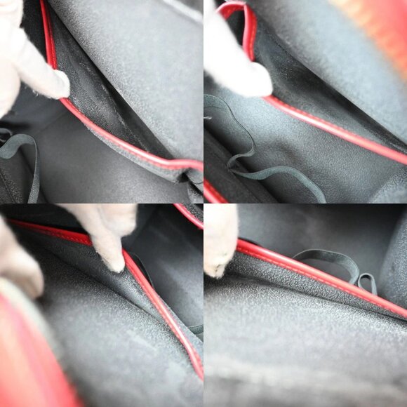 LOUIS VUITTON LV Logo Riviera Hand Bag Epi Leather Red France M48187 36YH416 - Picture 15 of 16